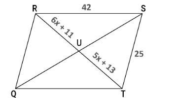 HELP ME PLS QRST is a parallelogram. Find the value of x.-example-1