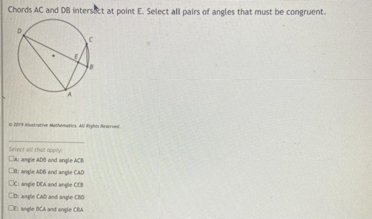 Need help with this review question how would I know if they are congruent?-example-1