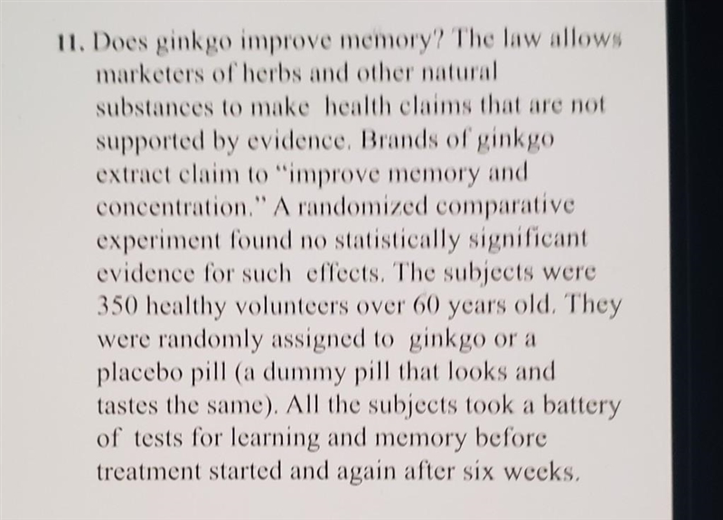 A) The study was double-blind. why is this important?B) if the results were statistically-example-1