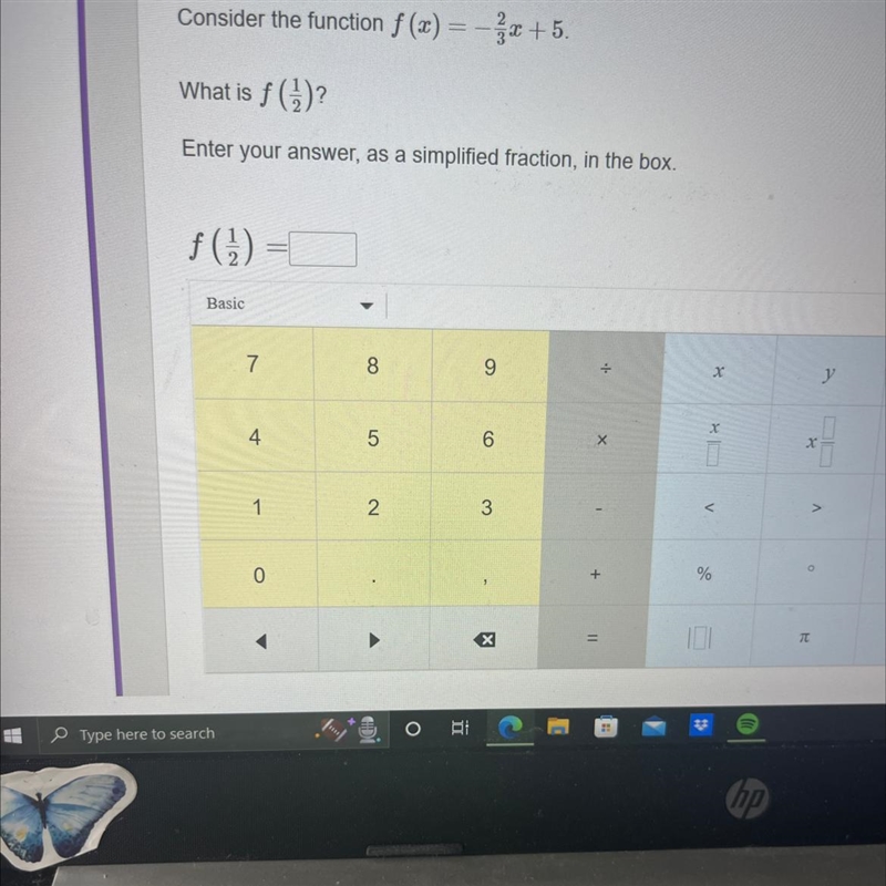 Help please! What is the function, written as a simplified fraction?-example-1