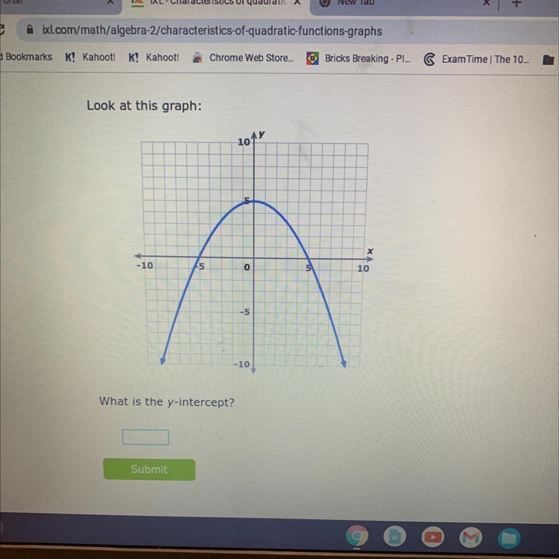 Look at this graph: What is the y-intercept?-example-1