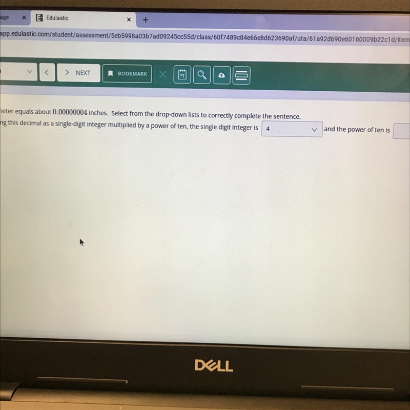 one nanometers equals about 0.000004 inches select from the drop down lists to correctly-example-1