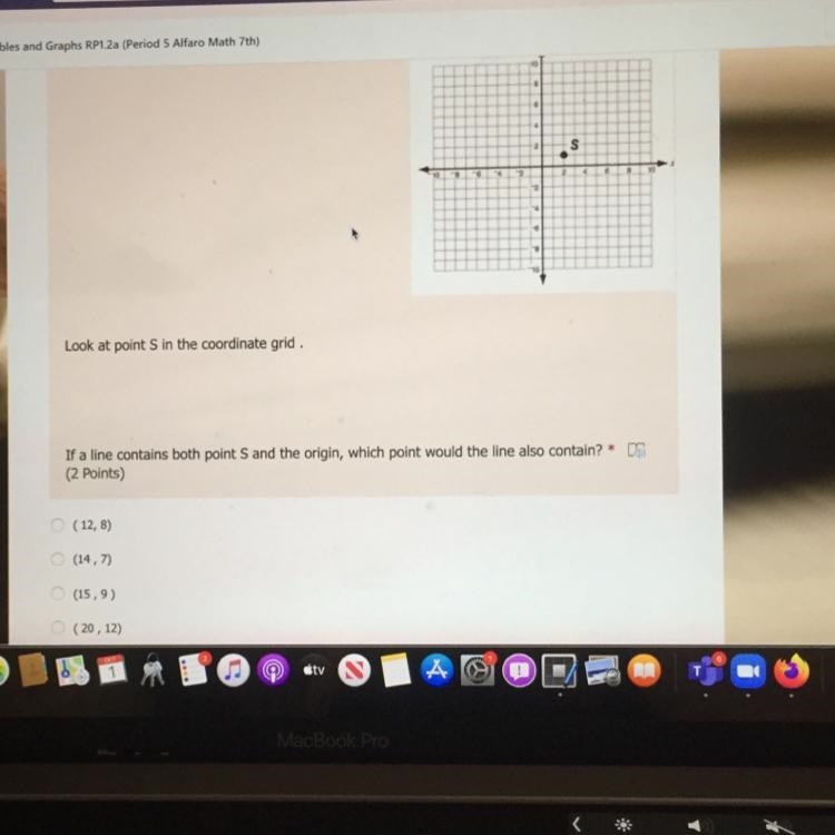 SLook at point in the coordinate grid.If a line contains both points and the origin-example-1