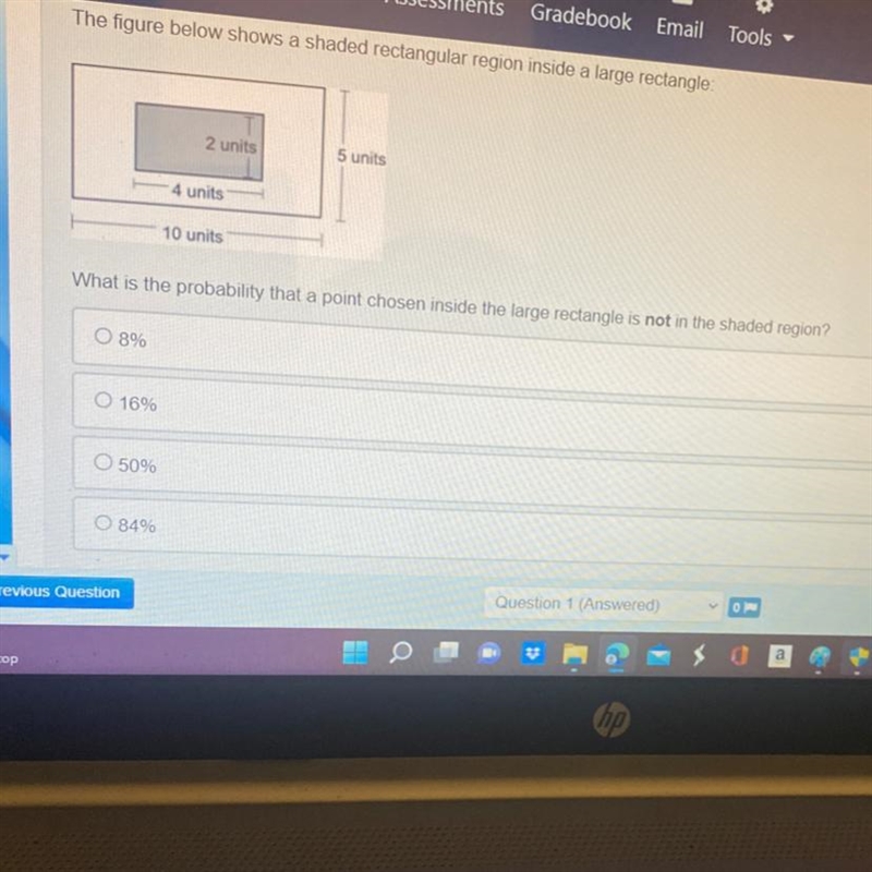 Question 9(Multiple Choice Worth 1 points)(06.04 MC)The figure below shows a shaded-example-1