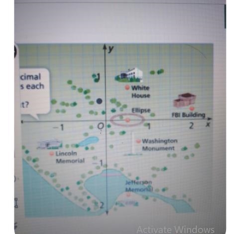 9. White House 10. Lincoln Memorial 1 In 11 and 12, use the map in Example 2 and write-example-2