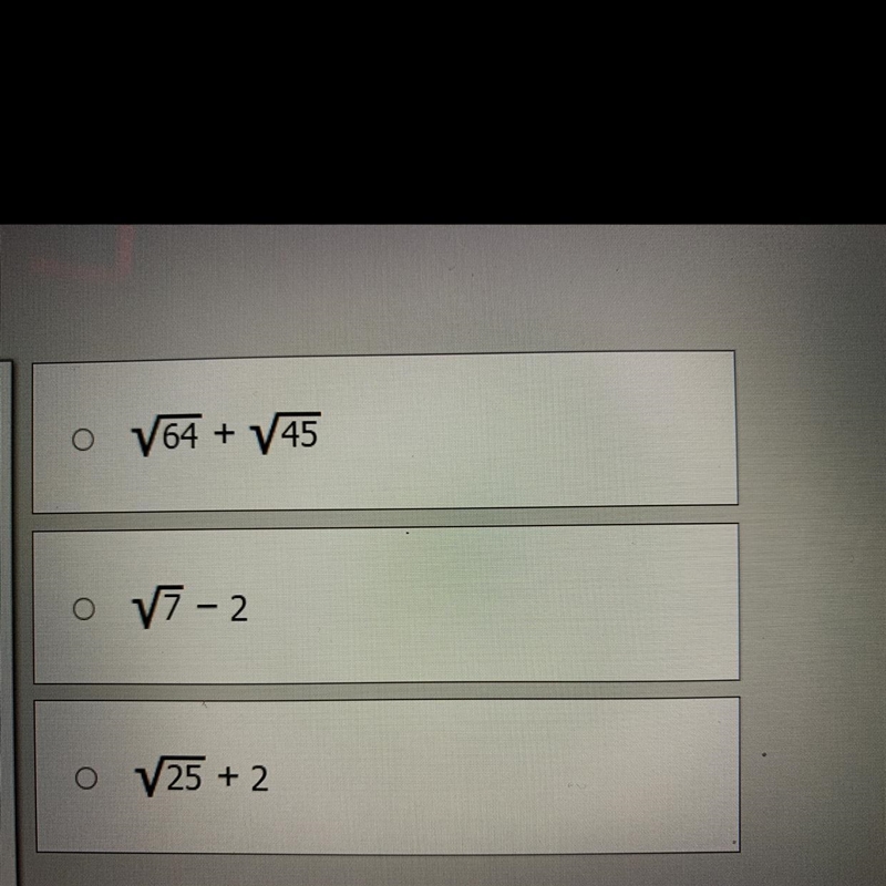 Which of the expressions is rational-example-1