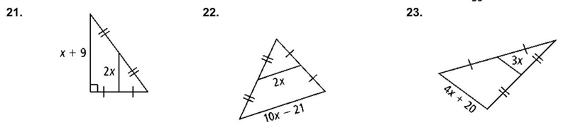 Geometry it's about relations within triangles. need help solving for variables-example-2