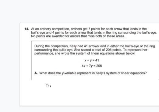 What does the y-variable represent in kelly's system of linar equations?-example-1