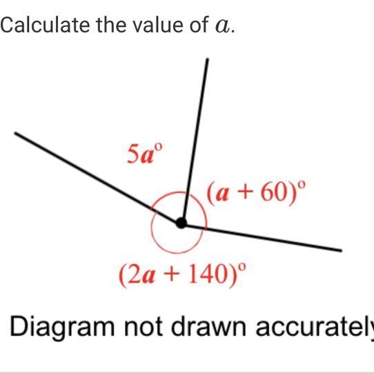 Calculate the value of a.-example-1