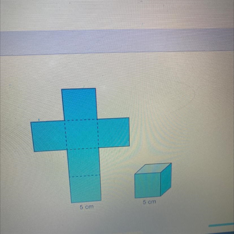 This is a picture of a cube and the net for the cube. What is the surface area of-example-1