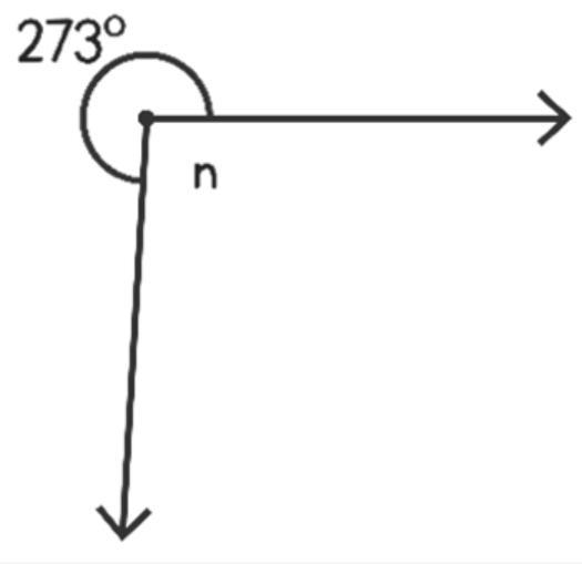 What is the measure of the unknown angle? A 64° B 76° C 83° D 87°-example-1