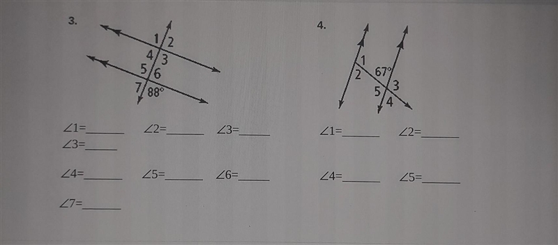 Identify all the numbered angles that are congruent to the given angle. Justify your-example-1