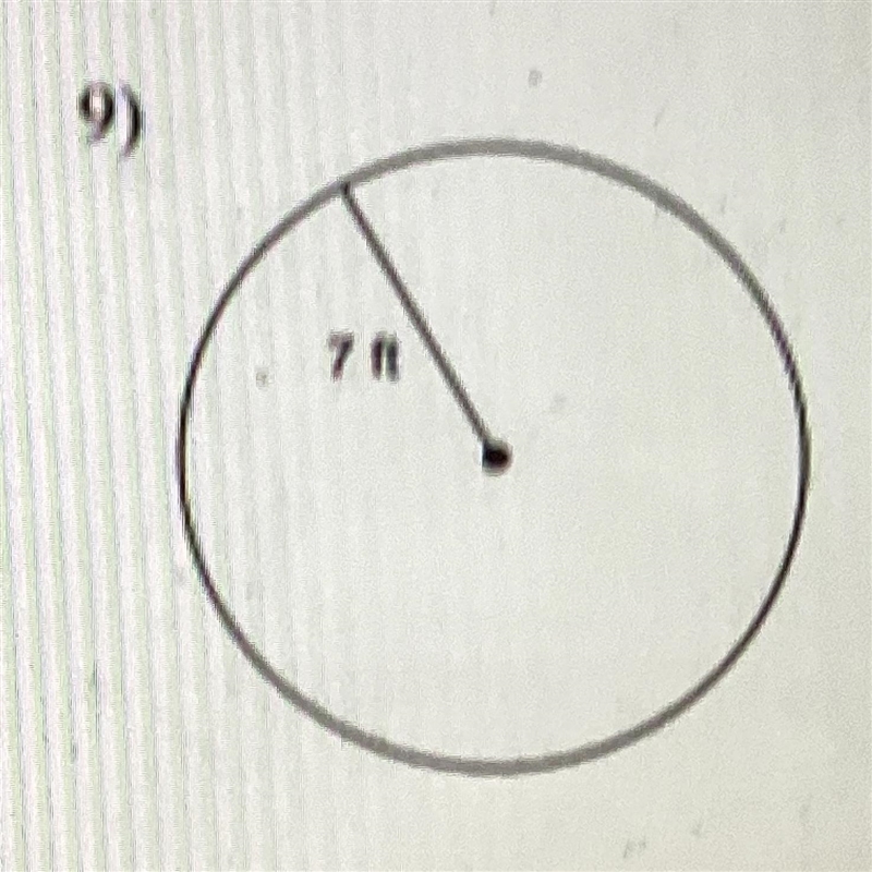 Find the area of each circle. Round to the nearest tenth asneeded.-example-1