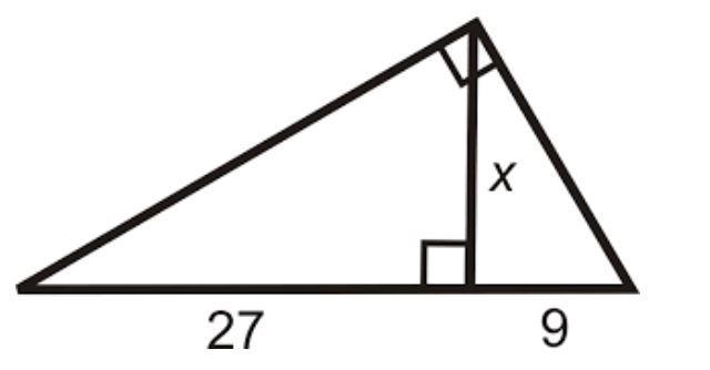 Find x. a) 3√3 b) 81 c) 9√3 d) 6√3-example-1