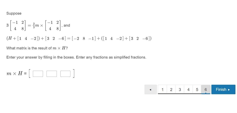 Question below What matrix is the result of m*H? Enter your answer by filling in the-example-1