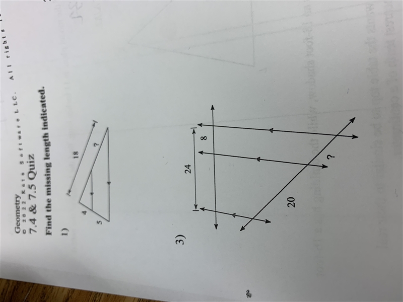 This is for geometry please give me answers ASAP. Find the missing length indicated-example-1