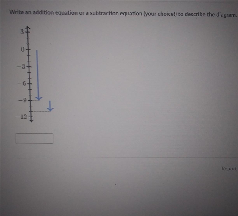 Write an addition equation or a subtraction equation (your choice!) to describe the-example-1