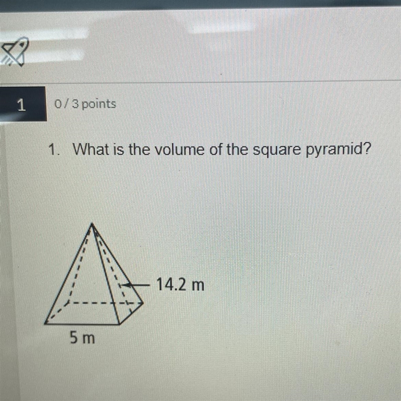 What is the volume of the square pyramid?-example-1