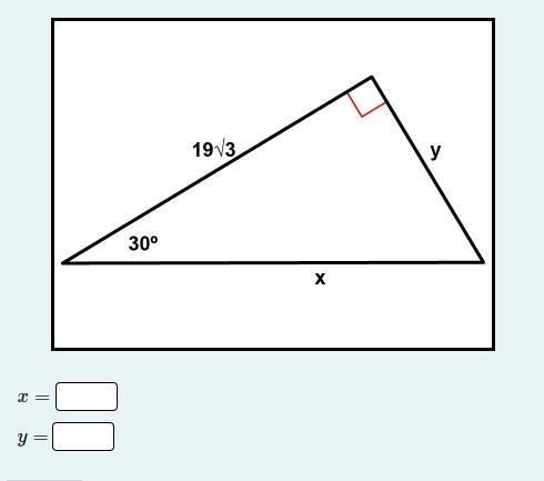 Instructions: Find the missing side lengths. Leave your answers as radicals in simplest-example-1