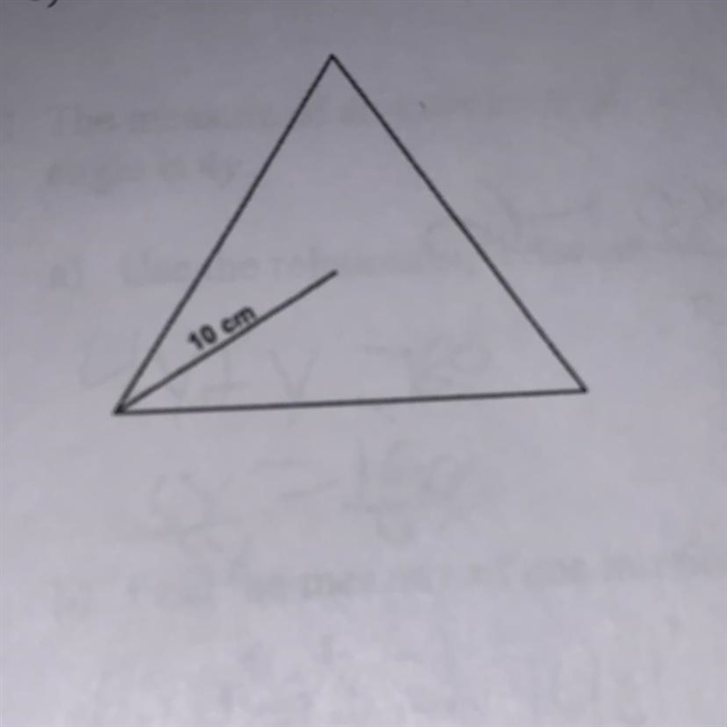 Calculate the exact perimeter and area of the equilateral triangle. 10 cm-example-1