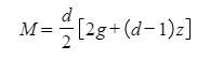 Solve for G Please and thank M=(d)/(2) [2g+(d-1)z]you-example-1