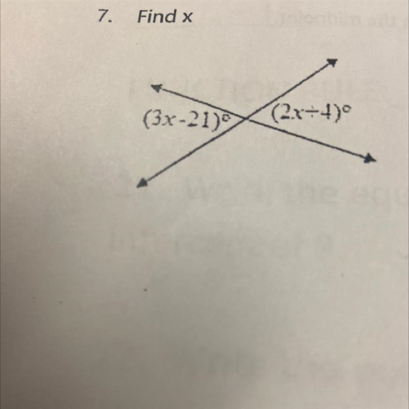 7. Find x (3x-21) (2x+4)-example-1