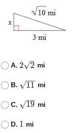 Find the missing side of the triangle.-example-1