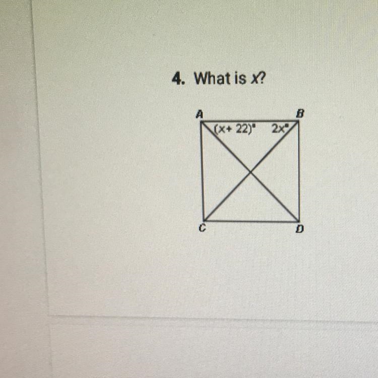 What is X? (x+22) 2x (Need help)-example-1