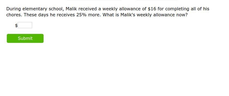 Can someone please help me with this? During elementary school, Malik received a weekly-example-1