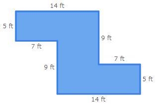 What is the perimeter of the shape? _____ feet-example-1