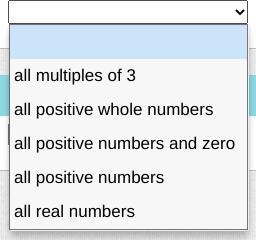 Send help haha Use the drop-down menus to identify the domain and range of each function-example-2