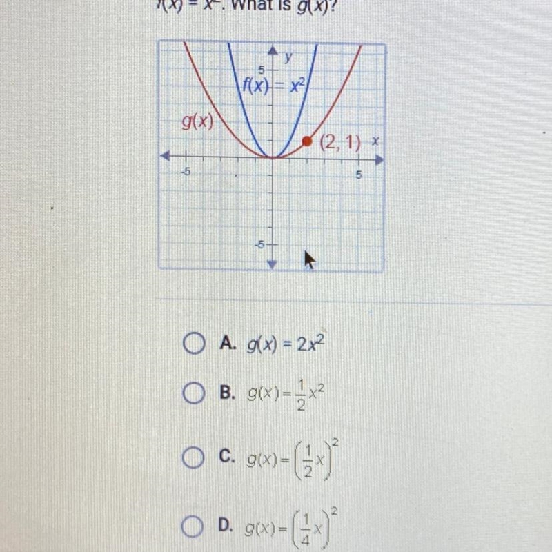 F(x)=x^2. What is g(x)?-example-1