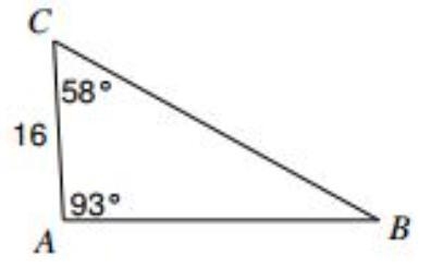 Find the length of Side BC.Round to the nearest tenth . A.29 B.12 C.24 D.33-example-1