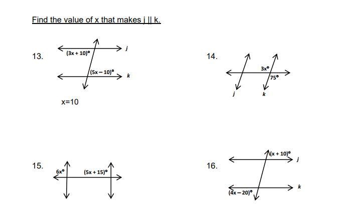 Find the value of x that makes j || k.-example-1