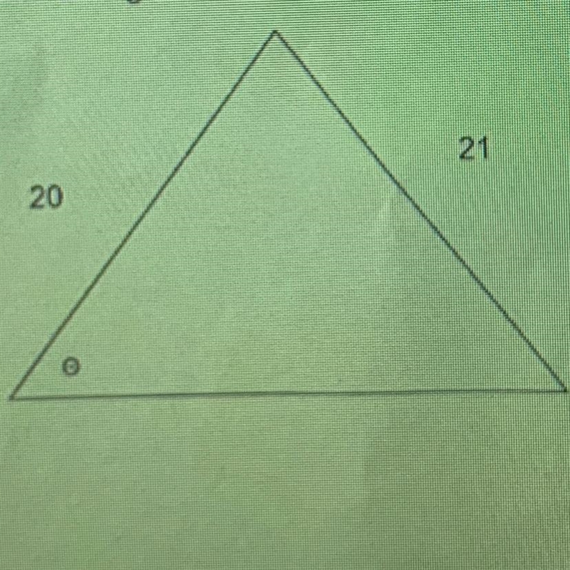 Solve for ‘Theta’ if the given triangle is right triangle. Round your answer to the-example-1