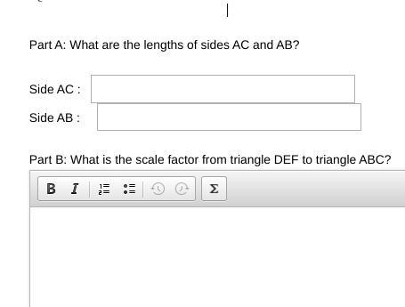 The two triangles are similar. Complete parts a-c.-example-2