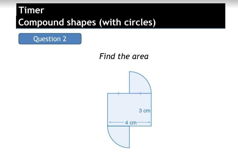 Compound Shapes (with circles) Find the area-example-1