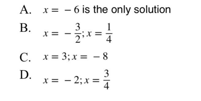 What are the solutions to the equation y = 4x2 +5x−6?-example-1