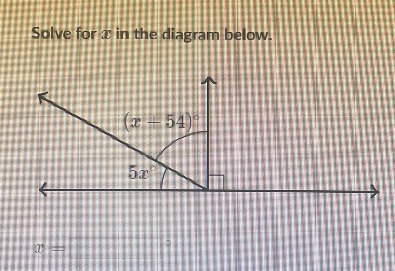 Solve for x in the diagram below.-example-1