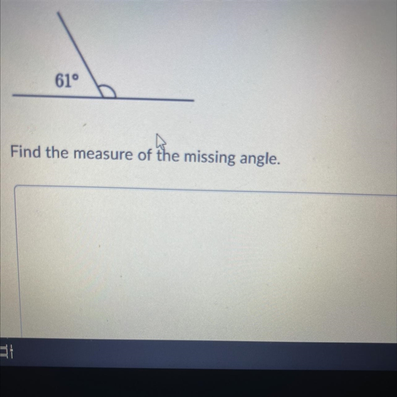 Find the measure of the missing angle-example-1