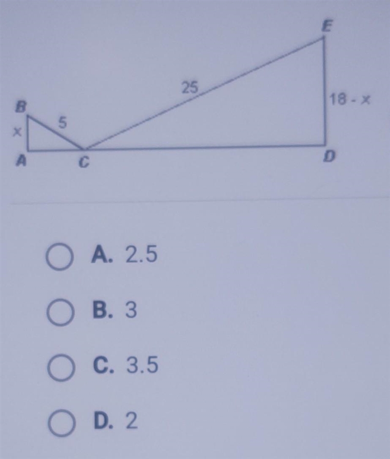 In the diagram ABC is equal to DEC what is the value of x?-example-1