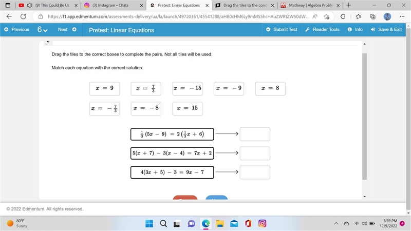 Drag the tiles to the correct boxes to complete the pairs. Not all tiles will be used-example-1