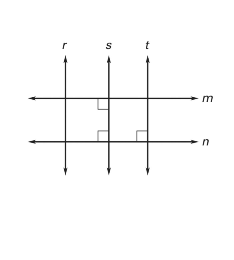 PLS HELP!! Use the diagram to justify ur answer. a) is r//s? b) is m//n?-example-1