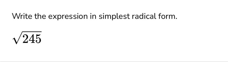 Write the expression in simplest radical form. Please help !!-example-1