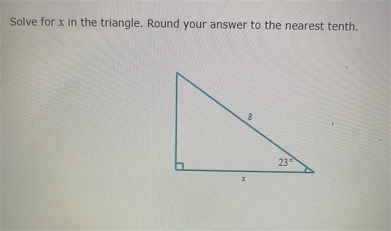 Solve for x and round to nearest tenth <3-example-1