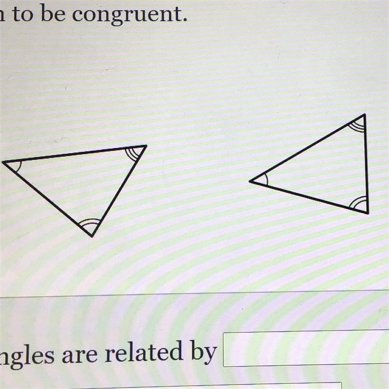 Determine the relationship between the two triangles and whether or not they can be-example-1