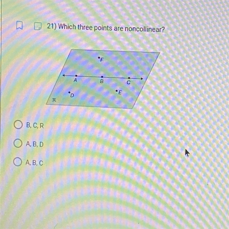 Which 3 points are noncollinear-example-1