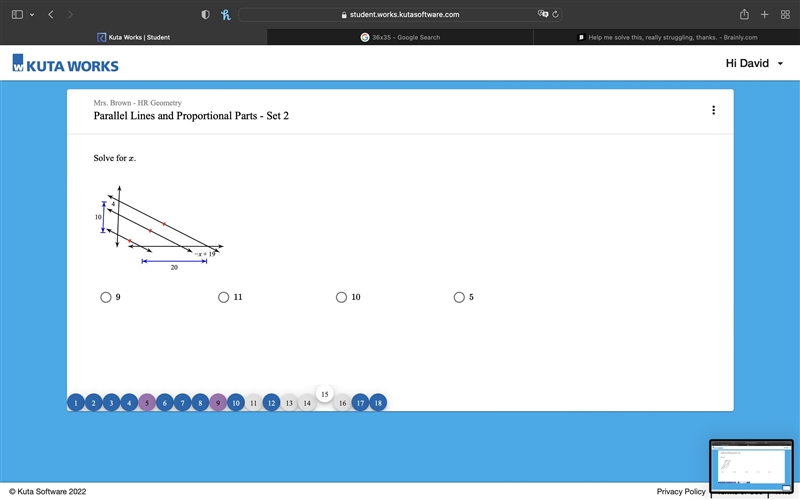 Please help. Parallel lines and proportional parts. Explanation would help.-example-1