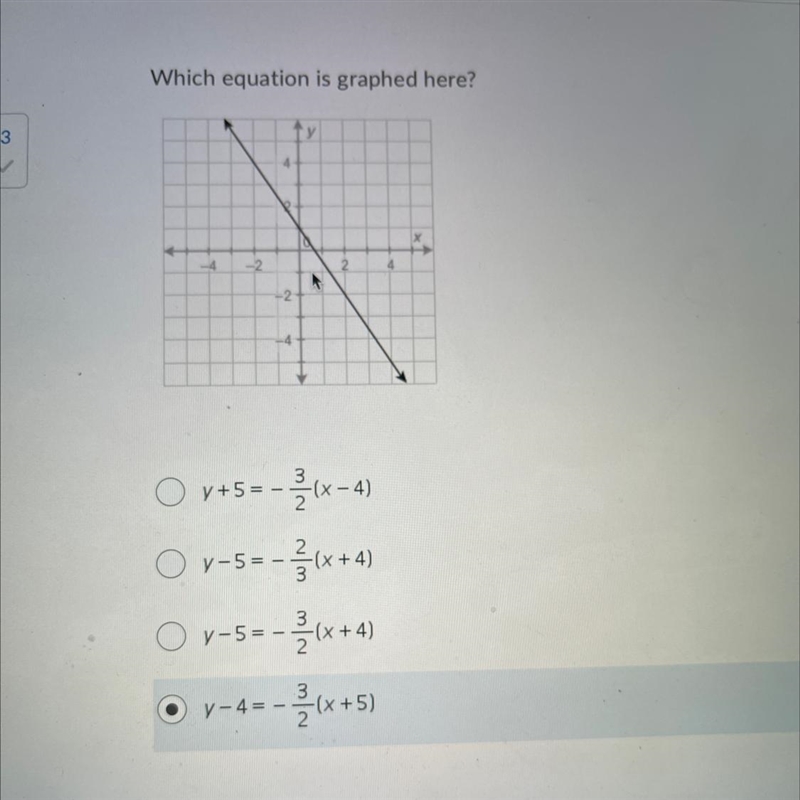 Which equation is graphed here?-example-1