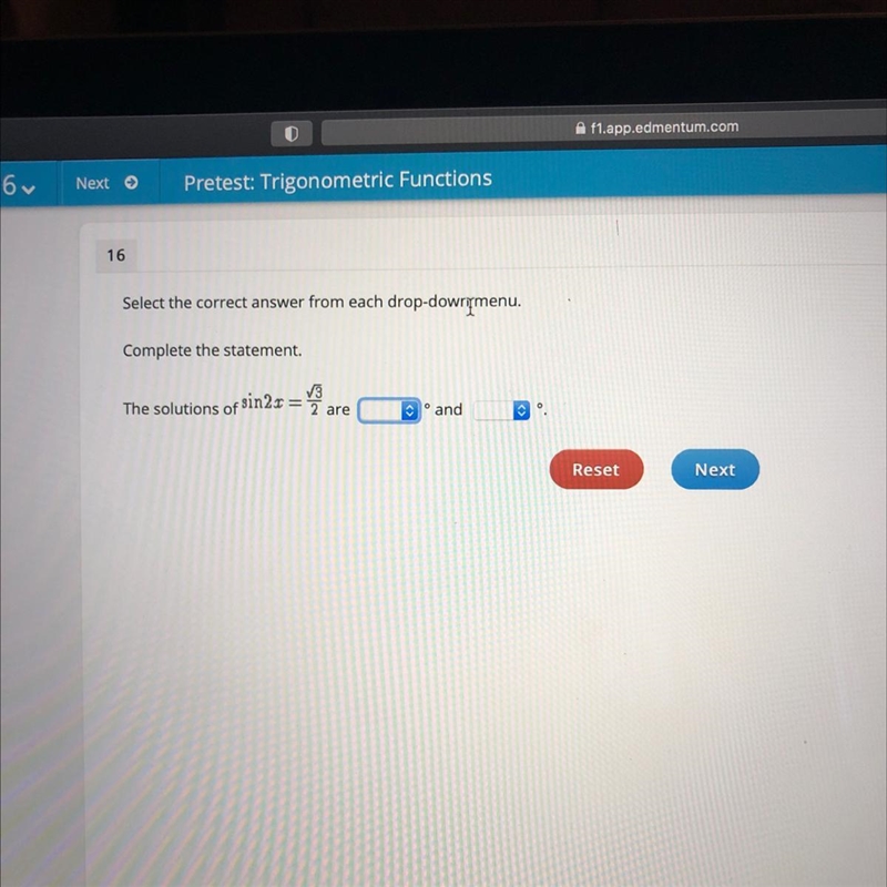 16Select the correct answer from each drop-dowrormenu.Complete the statement.The solutions-example-1